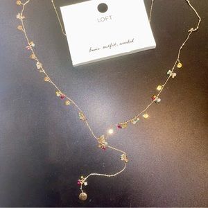 BNWT LOFT long gold necklace